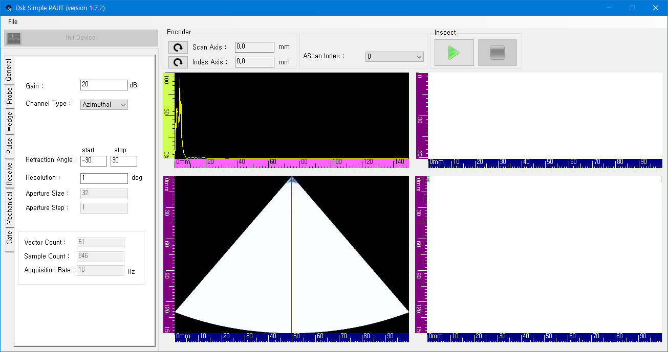 DSPAUT SDK SimplePAUT integrated application active interface
